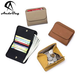 Portefeuilles courts de style japonais AndoBag pour femmes, en cuir de vache véritable, porte-cartes tendance, grande capacité, porte-monnaie 6771 - Product Image 1