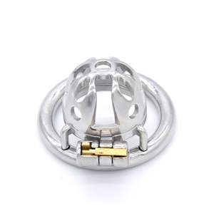FRRK 54 мм 304 Нержавеющая сталь короткий замок пенис клетка на член с держателем ключа мужское устройство верности sm секс-игрушки для взрослых - Product Image 4