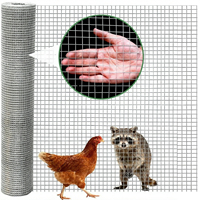Senershuo Grillage métallique 1/2 pouce 48" x 100', 19GA, galvanisé à chaud, soudé, pour clôture anti-serpents, anti-épines, pour poulaillers