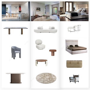 Muebles para el Hogar Completos de Foshan, Servicio Integral, Cama King Size, Juego de Muebles de Dormitorio Modernos de Lujo - Product Image 1