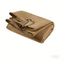 Serviette de golf personnalisée en microfibre gaufrée avec mousqueton, séchage rapide, absorbante, pour sacs de golf