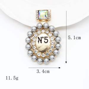 ขวดน้ำหอมไข่มุกโลหะแบบดิจิตอล5ชิ้นเสน่ห์ของตกแต่งเคสมือถือแบบโซ่ห้อยระย้าอุปกรณ์งานฝีมือแบบทำมือ - Product Image 5