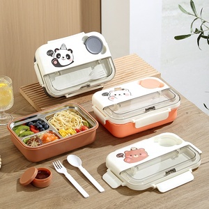 Boîte à lunch populaire en acier inoxydable 304 pour adultes et étudiants avec couvercle en plastique pour <span class=keywords><strong>Amazon</strong></span> Cross-Border Ins <span class=keywords><strong>Bento</strong></span> <span class=keywords><strong>Bento</strong></span> Box - Product Image 3