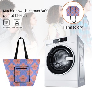 Aloha Hibiscus <b>Foldable</b> Polyester Large Shoulder Flower Outdoor Travel Grocery Shopping Tote <b>Bag</b> for Advertising & Daily Use - Product Image 5