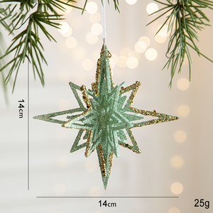 Navidad 3D Adorno octogonal Decoraciones navideñas Estrella explosiva Árbol de Navidad Colgante - Product Image 5