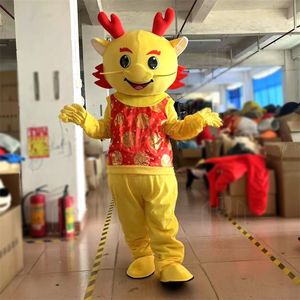 CNY Fortune dinosaurio dragón chino disfraz dibujos animados adultos niños rendimiento Suite caminar muñeca disfraz - Product Image 5