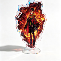 Support en acrylique personnalisé Vigreat, personnage d'anime, effet holographique de flamme bleue, pour bureau ou chambre