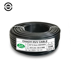 CHAOYI, superventas, funda de PVC, Cable 60227 <span class=keywords><strong>IEC</strong></span> 53 RVV 300V 2C 2,5mm, Cable de alimentación aislado con Conductor de cobre de 2 núcleos - Product Image 2
