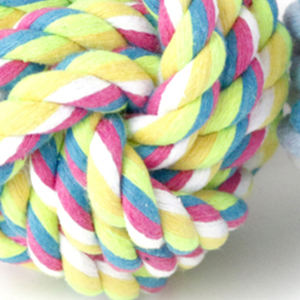 Jouet à mâcher durable et stimulant pour chiens Yommy, balle en corde de coton de 8 cm, jouet à mâcher pour chiens - Product Image 6