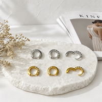 Fermoirs ronds en laiton pour boucles d'oreilles, plaqués or/rhodium, avec zircon incrusté, pour la fabrication de bijoux à porter au quotidien