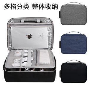 Digital Storage <b>Bag</b> With Multi Compartment For Cable Charger <b>Tablet</b> Travel Organizing Case Durable Anti Theft Design - Product Image 4