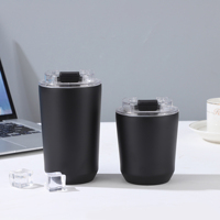 Gobelet à café isolé sous vide en acier inoxydable de 280ml avec couvercle pour garder au chaud et au froid Tasse de voyage Tasse thermos étanche