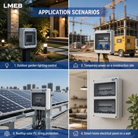 HT Outdoor 2-18 Circuit Rainproof Lighting Switch Board Boîte de distribution de courant fort pour un usage domestique