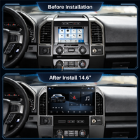Lenyo Layar Sentuh Kapasitif 14.6" Android Auto CarPlay GPS Navigasi Built-in 1DIN untuk Ford F-150 Raptor (Generasi ke-3) 2015-2019