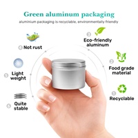 Bougies en boîtes en aluminium écologiques avec bouchon à vis – Tailles 1,6 oz, 2 oz, 3,3 oz, 5 oz, 8,3 oz – Couleurs personnalisables, sérigraphie, qualité alimentaire