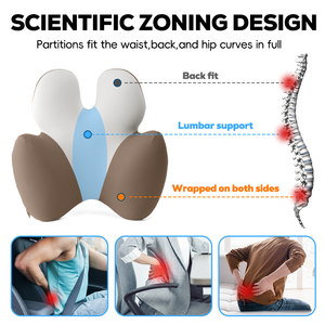 Thoải mái di động giảm đau chỉnh hình bộ nhớ bọt thắt lưng đệm Ergonomic trở lại hỗ trợ đệm cho ghế văn phòng - Product Image 3
