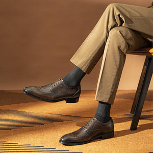 A.N.M.bullock, Marca Personalizada, Suministro Directo de Fábrica, Zapatos de Vestir para Hombre Hechos a Mano, con Punta en Pico, Cordones, Antideslizantes y Transpirables - Product Image 1