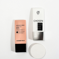 Tube à presser en plastique avec logo personnalisé 40ml Bouteille vide de lotion solaire en plastique PP Bouteille de crème isolante