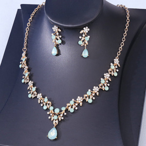 مخصص صنع حجر الراين قلادة أقراط هدية كريستال الزفاف الذهب/الفضة مطلي الزفاف الأبراج الزفاف سحر اسم الكلمات قلادة Joyeria - Product Image 3