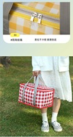 Sac de pique-nique isotherme portable en tissu Oxford grande capacité, personnalisable, pour camping en extérieur, avec poignée de transport, imperméable, pour bento