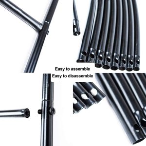 Arche <span class=keywords><strong>de</strong></span> jardin en acier, 7'8 "<span class=keywords><strong>de</strong></span> haut x 4'5" <span class=keywords><strong>de</strong></span> large, <span class=keywords><strong>tonnelle</strong></span> <span class=keywords><strong>de</strong></span> jardin pour diverses plantes grimpantes, jardin extérieur, pelouse, arrière-cour - Product Image 3