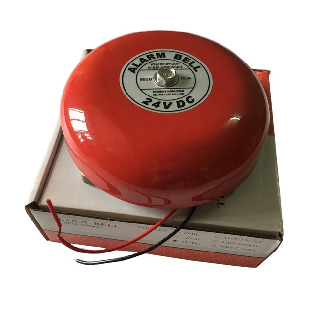 Aluminium Customizable Warning Fire Alarm Indoor/Outdoor Electric School Bell SFB-0624 6INCH