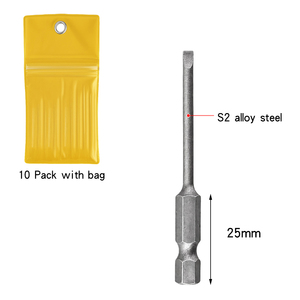 Embout de tournevis magnétique à tête plate de 65 mm de long, 3 mm, tige hexagonale de 1/4 pouce, acier S2, <span class=keywords><strong>pour</strong></span> visseuses à percussion, aimant puissant - Product Image 6