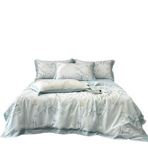 High End 50s Lyocell Printed Summer Quilt <b>Set</b> 133x72 Reactive Dyeing Cool <b>Bedding</b> For Air Conditioned Rooms - Product Image 4