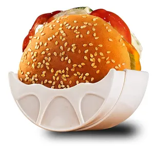Wadah Burger Asli Ramah Lingkungan, Wadah Roti Hamburger Dapat Digunakan Kembali Bebas BPA Aman