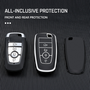 Pour Ford Mondeo Fusion Mustang Explorer Focus F150 F250 F350 Escape <span class=keywords><strong>Lincoln</strong></span> – Étui de protection souple en TPU pour clé de voiture à distance - Product Image 3