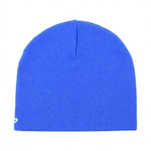 Bonnet unisexe bleu uni 100 % acrylique tricoté à la machine, casquette décontractée d'hiver, taille adulte 56-58 cm - Product Image 2