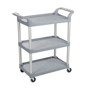 8162 सफाई उत्पाद, उपयोगिता भंडारण गाड़ी, 3-स्तरीय रोलिंग यूटिलिटी कार्ट और होटल ट्रॉली के लिए सफाई उत्पाद - Product Image 2