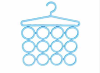 Porte-vêtements moderne à un seul niveau en plastique pour écharpes, ceintures, vêtements, 12 trous, en PP, conçu pour l'organisation des manteaux, installation facile