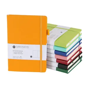 Vente en gros de cahiers de taille A4 A5 A6 bloc-notes agenda écriture personnalisée couverture rigide carnet de notes en cuir personnalisé
