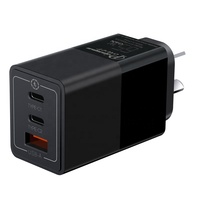 Prise murale OEM avec prise AU, 65 W, 3 ports USB-C USB-A PD PPS Gan, chargeur de téléphone portable super rapide pour Samsung Realme iPhone OnePlus