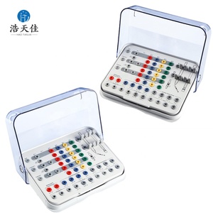 Geel botpoeder menginstrument Containerdoos Implantaatsleutel Desinfectiedoos Dieptemeetliniaal Gegoten in de aanbieding - Product Image 1