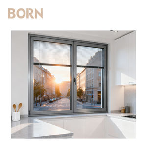 نافذة ألمنيوم مفصلية معزولة حراريًا بسعر منخفض مخصصة للمنازل والشقق السكنية - Product Image 4