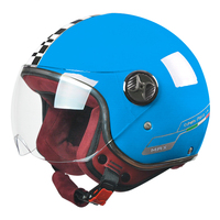 Nouveau casque de moto rétro unisexe semi-ouvert avec fermeture Double D, doublure en coton, coque en ABS, toutes saisons