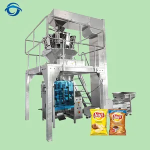 Automatic VFFS Packaging Machine With Multihead Weigher Chips Packing Machine