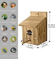 Nichoir suspendu pour oiseaux Finch, Bluebird, Cardinals, liquidation, jardin, maisons de campagne, nichoir en bois, caméra, écologique, toutes saisons