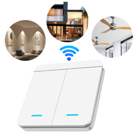 315mhz sans fil 2 canaux pendentif éclairage porte de garage interrupteur mural avec code d'apprentissage Ev1527 télécommande