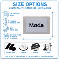 Étiquette tissée pour col de vêtement de marque de boutique, marqueur de col fiable pour vestes et vêtements d'extérieur, fabricant de marquage personnalisé