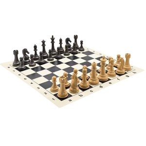 Juego de <span class=keywords><strong>Ajedrez</strong></span> con Diseño de <span class=keywords><strong>Madera</strong></span>, Tablero de Silicona de 43 cm, Rey de 9.2 cm, Piezas con Peso, para Torneos, Escuelas, Clubes, Uso Profesional, Lavable, Enrollable, con Bolsa de Transporte - Product Image 6