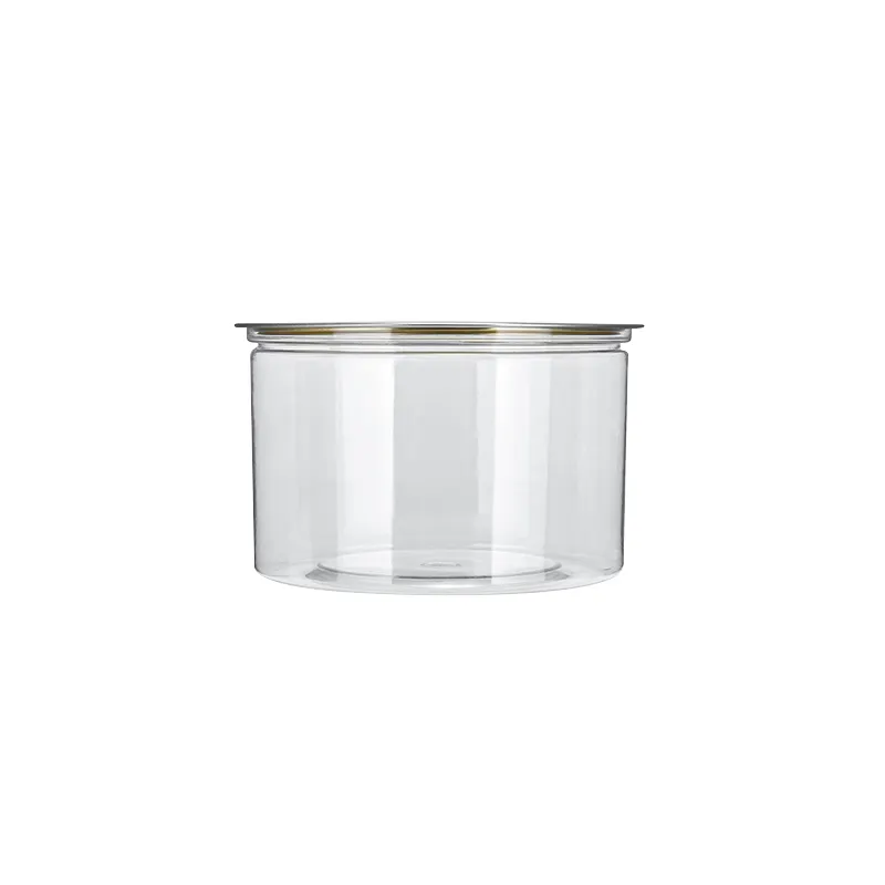 plastic jar manufacturer wholesale 35/54g 400ml Transparent PET Dessert Containers with Lids Cake plastic Jar with lids