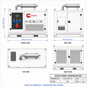 Générateurs diesel électriques silencieux de 300 kW, 300 kVA, 375 kVA, acheter un générateur diesel, générateur silencieux commercial pour l'Afrique - Product Image 4