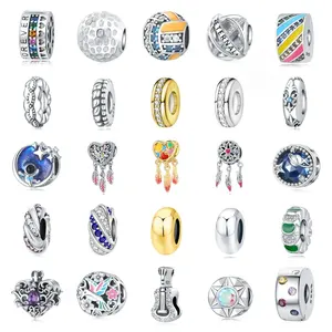 Cuentas espaciadoras atrapasueños de moda de alta calidad, chapadas en oro rosa, con diseño entrelazado, colgante de cobre con circonita de lujo ligero para niños, regalo de joyería - Product Image 6