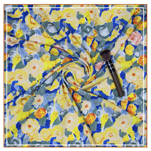 Mô Hình Hoa Lớn Tie-Dye Thẻ Bị Hỡ In Satin Vải Váy Váy Túi <span class=keywords><strong>Polyester</strong></span> Vải - Product Image 3