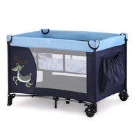 Lit bébé multifonctionnel en métal avec moustiquaire respirante, parc pour enfants, berceau pliable pour chambre et extérieur