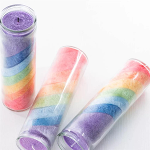 All'ingrosso chakra Christian personalizzato 7 candele colorate Set In vetro - Product Image 6