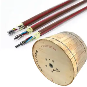 Gaine double/simple d'usine OEM ADSS gaine marron bande rouge Vitta 48 câble à fibre optique prix au mètre